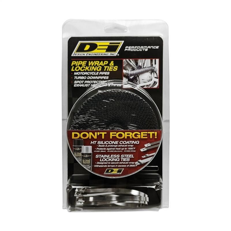 DEI Exhaust Wrap Kit - Pipe Wrap and Locking Tie - Black - SMINKpower Performance Parts DEI10119 DEI