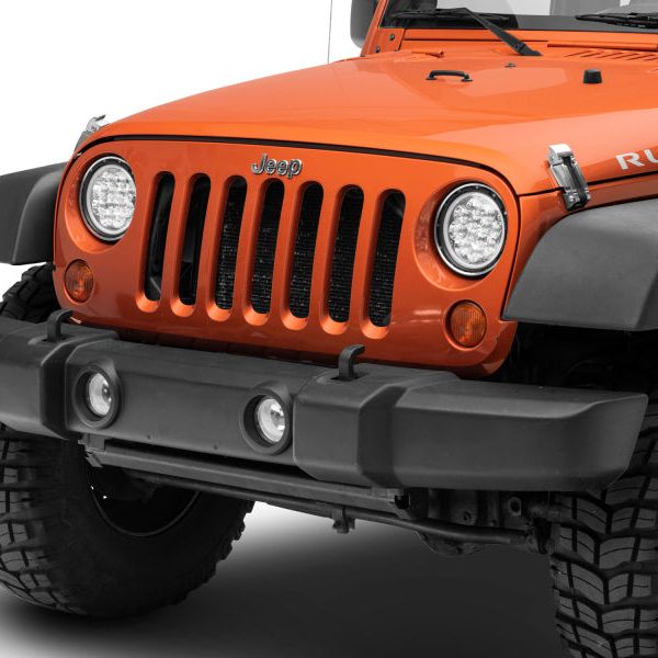 Raxiom 97-18 Jeep Wrangler TJ/JK Axial Spider LED Headlight w/ Amber DRL- Chrome Hsng (Clear Lens) - SMINKpower Performance Parts RAXJ108047 Raxiom