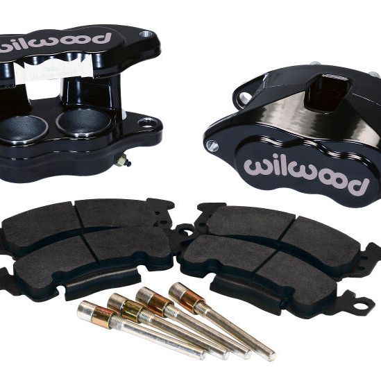 Wilwood D52 Front Caliper Kit - Black Pwdr 2.00 / 2.00in Piston 1.04in Rotor - SMINKpower Performance Parts WIL140-11291-BK Wilwood