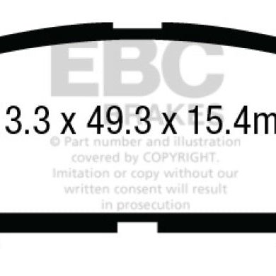 EBC 14+ Acura MDX 3.5 Greenstuff Rear Brake Pads-Brake Pads - Performance-EBC-EBCDP63025-SMINKpower Performance Parts