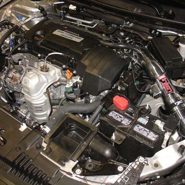 Injen 13-17 Honda Accord 2.4L 4cyl Black Cold Air Intake w/ MR Tech & Air Fusion (Converts to SRI) - SMINKpower Performance Parts INJSP1676BLK Injen