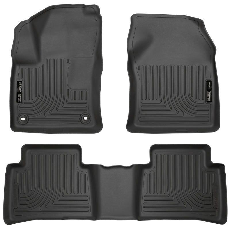 Husky Liners 2016 Toyota Prius Weatherbeater Black Front & 2nd Seat Floor Liners (Footwell Coverage)-Floor Mats - Rubber-Husky Liners-HSL98991-SMINKpower Performance Parts