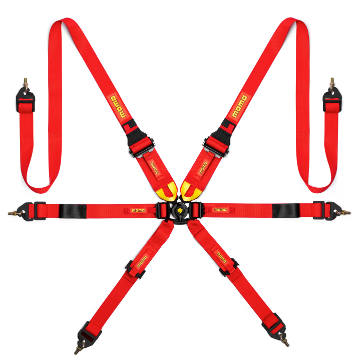 Momo Int. Camlock 6pt Clip In Restraint-Red - SMINKpower Performance Parts MOMMO1255120001 MOMO