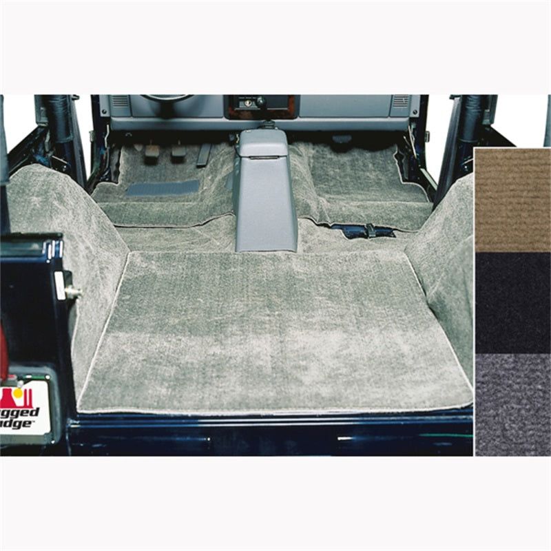 Rugged Ridge Deluxe Carpet Kit Gray 76-95 Jeep CJ / Jeep Wrangler Models