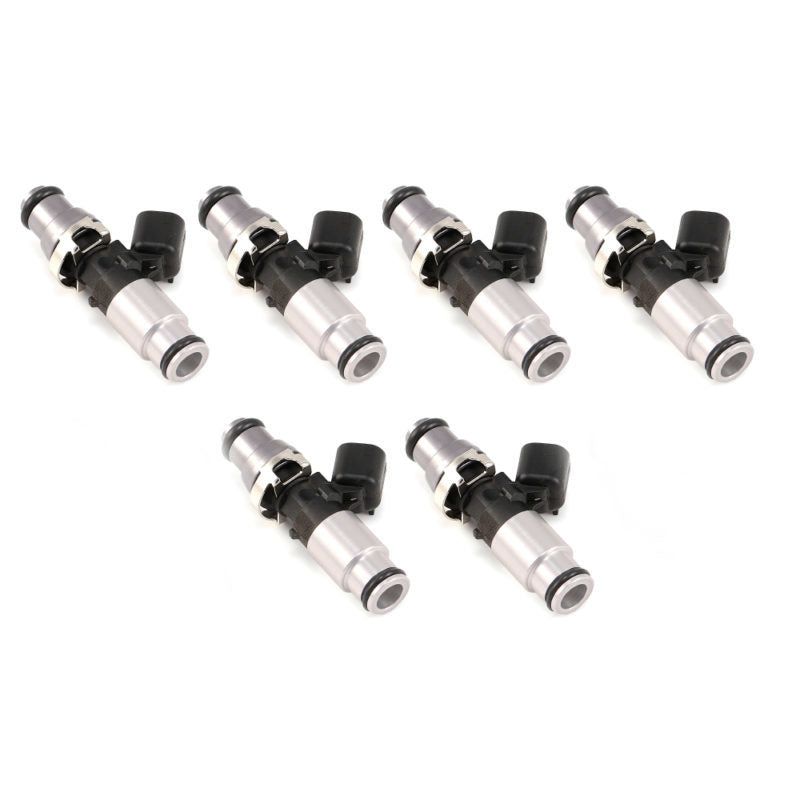 Injector Dynamics 1050X Injectors 14mm (Grey) Adaptor Top - (Silver) Bottom Adapter (Set of 6)-Fuel Injector Sets - 6Cyl-Injector Dynamics-IDX1050.60.14.14B.6-SMINKpower Performance Parts