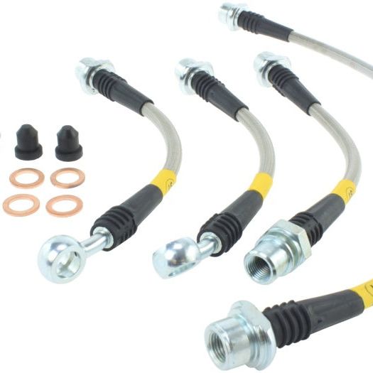 StopTech 08-11 Scion xB Rear Stainless Steel Brake Lines-Brake Line Kits-Stoptech-STO950.44525-SMINKpower Performance Parts