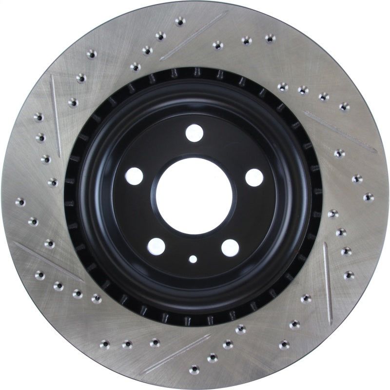 StopTech Slotted & Drilled Sport Brake Rotor-Brake Rotors - Slot & Drilled-Stoptech-STO127.33137L-SMINKpower Performance Parts
