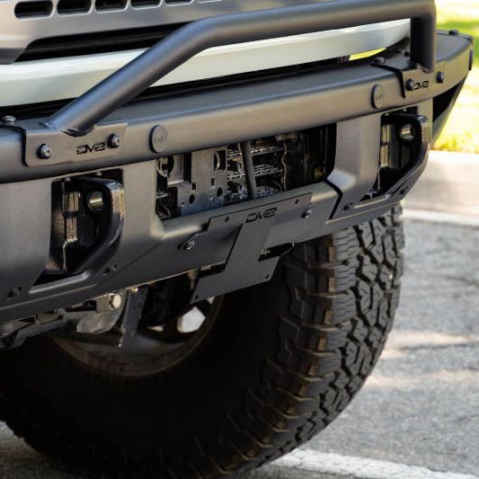 DV8 Offroad 21-22 Ford Bronco Factory Front Bumper Licence Relocation Bracket - Front - SMINKpower Performance Parts DVELPBR-01 DV8 Offroad