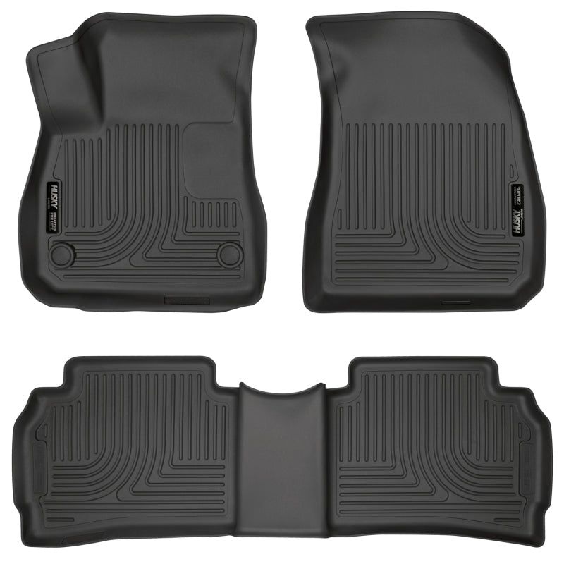 Husky Liners 2016 Chevy Malibu Weatherbeater Black Front & 2nd Seat Floor Liners (Footwell Coverage)-Floor Mats - Rubber-Husky Liners-HSL99191-SMINKpower Performance Parts