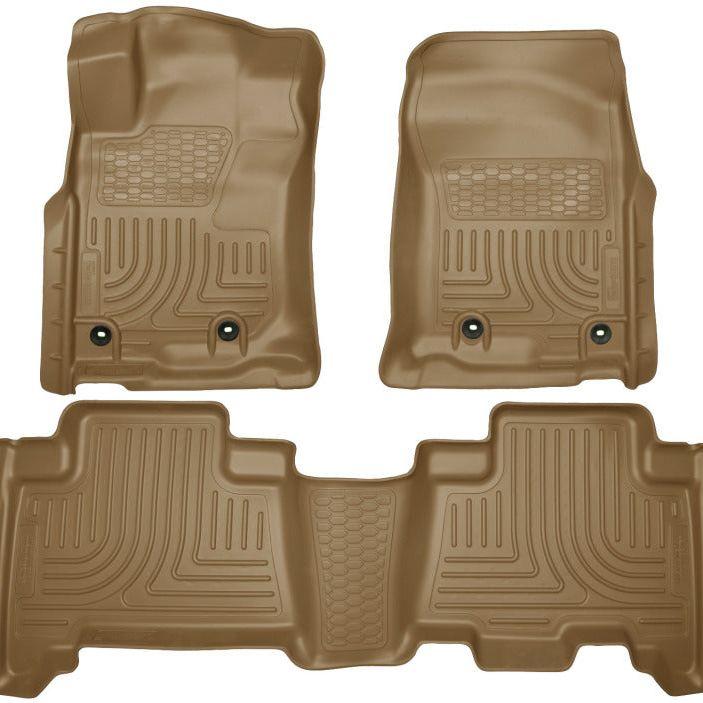 Husky Liners 2013 Toyota 4Runner WeatherBeater Tan Front & 2nd Seat Floor Liners-Floor Mats - Rubber-Husky Liners-HSL99573-SMINKpower Performance Parts