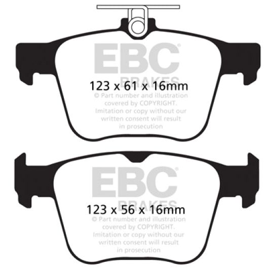 EBC 14-20 Audi S3 2.0 Turbo Redstuff Rear Brake Pads-Brake Pads - Performance-EBC-EBCDP32173C-SMINKpower Performance Parts