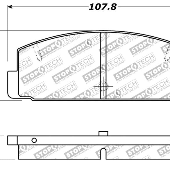 StopTech Performance 89-95 Mazda RX7 / 03-05 Mazda 6 Rear Brake Pads-Brake Pads - Performance-Stoptech-STO309.03320-SMINKpower Performance Parts