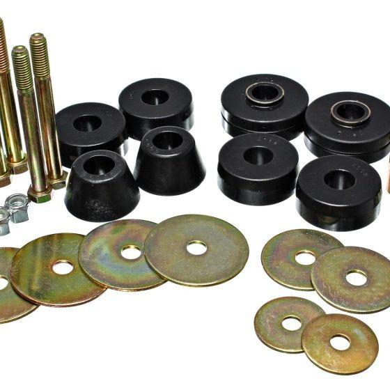 Energy Suspension Chevy Pickup Body Mounts - Black-Bushing Kits-Energy Suspension-ENG3.4137G-SMINKpower Performance Parts